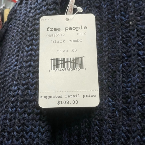 Free People Cardigan | Heavy Weight | Oversized | Black | XS| NWT - Picture 3 of 4